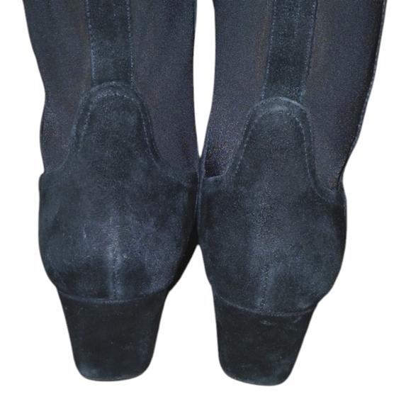 Rockport Black Suede Knee High Boots Women's Tall Black Wedge Boots size 5 - Picture 9 of 13